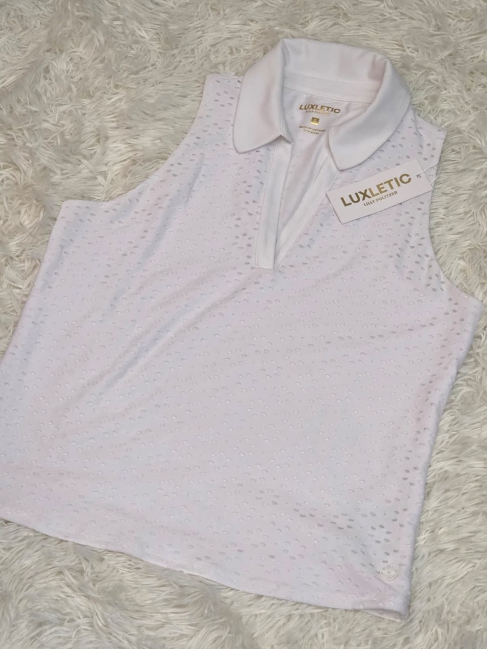 NWT Lilly Pulitzer Eyelet Luxletic Top